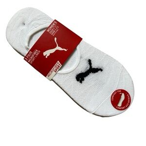 NWT 3 PAIR Puma Women's White Athletic Microfiber Sport No-Show Socks